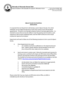 Adjunct Faculty Pool Guidelines (04/25/2014)