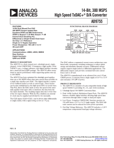 a 14-Bit, 300 MSPS High Speed TxDAC+ D/A Converter