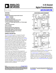 4-/6-Channel Digital Potentiometers / AD5204