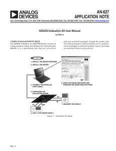 AN-627 APPLICATION NOTE AD5235 Evaluation Kit User Manual by Alan Li