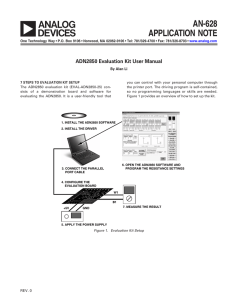 AN-628 APPLICATION NOTE ADN2850 Evaluation Kit User Manual By Alan Li