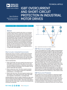 IGBT OVERCURRENT AND SHORT-CIRCUIT PROTECTION IN INDUSTRIAL MOTOR DRIVES