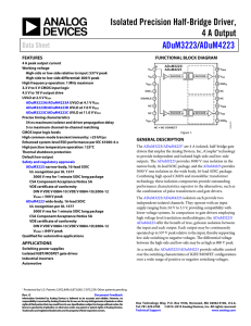 Isolated Precision Half-Bridge Driver, 4 A Output / ADuM3223