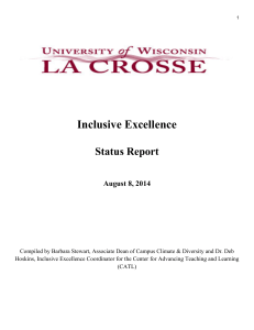 Inclusive Excellence Status Report August 8, 2014