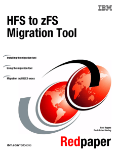 Red paper HFS to zFS Migration Tool