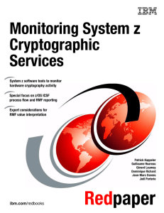 Monitoring System z Cryptographic Services Front cover