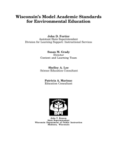 WisconsinÕs Model Academic Standards for Environmental Education