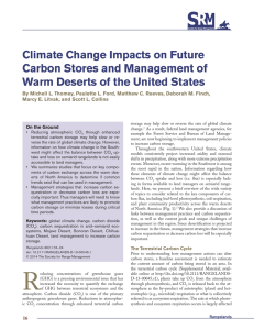 Climate Change Impacts on Future Carbon Stores and Management of