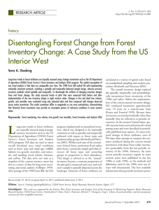 Disentangling Forest Change from Forest Interior West history