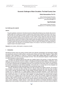 Economic Challenges of Brain Circulation: The Small Country Case