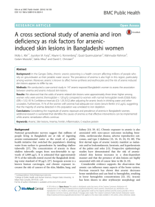 A cross sectional study of anemia and iron