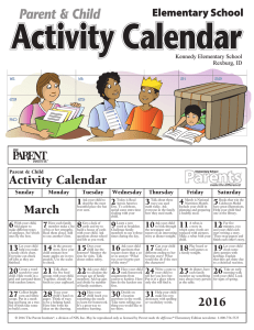 Activity Calendar 1 2 3