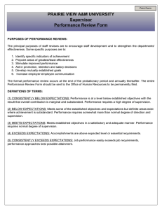 PRAIRIE VIEW A&amp;M UNIVERSITY Supervisor Performance Review Form