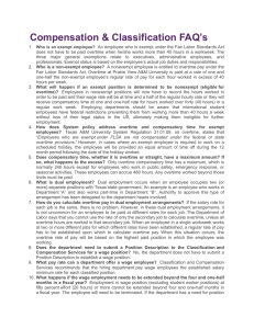 Compensation &amp; Classification FAQ’s