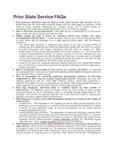 Prior State Service FAQs