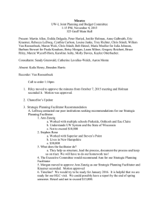 Minutes UW-L Joint Planning and Budget Committee 1:15 PM, November 4, 2015