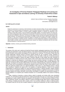 An Investigation of First-Year Students’ Pedagogical Readiness to E-Learning and