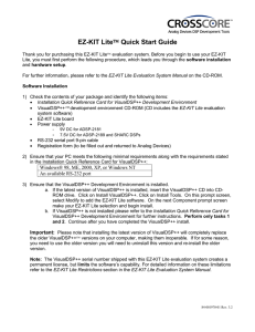 EZ-KIT Lite  Quick Start Guide