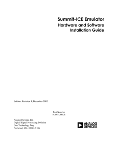 a Summit-ICE Emulator Hardware and Software Installation Guide