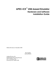 a APEX-ICE USB-based Emulator Hardware and Software