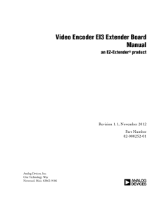 a Video Encoder EI3 Extender Board Manual an EZ-Extender