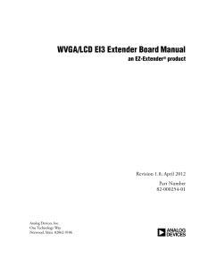 a WVGA/LCD EI3 Extender Board Manual