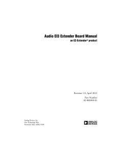 a Audio EI3 Extender Board Manual an EZ-Extender product