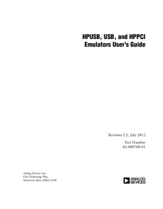 a HPUSB, USB, and HPPCI Emulators User’s Guide Revision 3.2, July 2012
