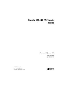 a Blackfin USB-LAN EZ-Extender Manual Revision 1.0, January 2005
