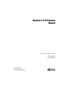 a Blackfin A-V EZ-Extender Manual Revision 1.0, January 2005