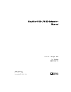 a Blackfin USB-LAN EZ-Extender Manual