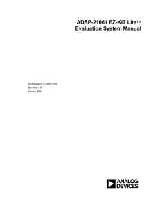 a ADSP-21061 EZ-KIT Lite Evaluation System Manual 