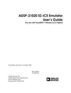 ADSP-21020 EZ-ICE Emulator User’s Guide