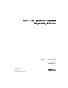 a ADSP-TS101 TigerSHARC Processor Programming Reference