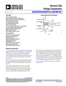 Ultrafast SiGe Voltage Comparators / ADCMP580