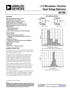 1.2 V Micropower, Precision Shunt Voltage Reference AD1580