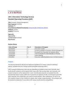 UW-L	Information	Technology	Services Standard	Operating	Procedure	(SOP)