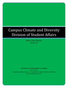 Campus Climate and Diversity Division of Student Affairs End of Year Report 2012-13