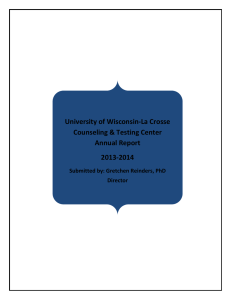 University of Wisconsin-La Crosse Counseling &amp; Testing Center Annual Report 2013-2014