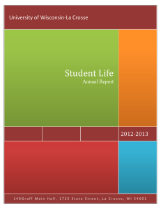 Student Life University of Wisconsin-La Crosse 2012-2013