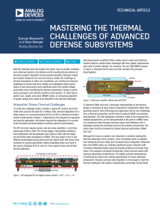 MASTERING THE THERMAL CHALLENGES OF ADVANCED DEFENSE SUBSYSTEMS TECHNICAL ARTICLE