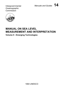 14 MANUAL ON SEA LEVEL MEASUREMENT AND INTERPRETATION Volume II - Emerging Technologies