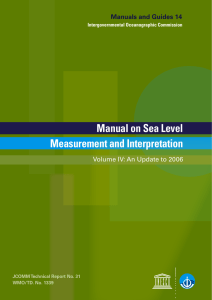 Manual on Sea Level Measurement and Interpretation Manuals and Guides 14