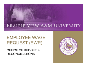 EMPLOYEE WAGE REQUEST (EWR) OFFICE OF BUDGET &amp; RECONCILIATIONS
