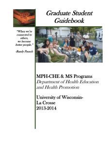 Graduate Student Guidebook  MPH-CHE &amp; MS Programs