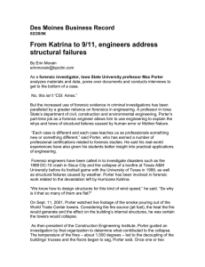 From Katrina to 9/11, engineers address structural failures Des Moines Business Record