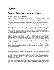 Condos offer new grain storage options Farm News