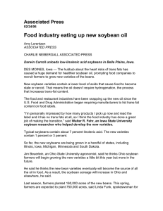 Food industry eating up new soybean oil Associated Press