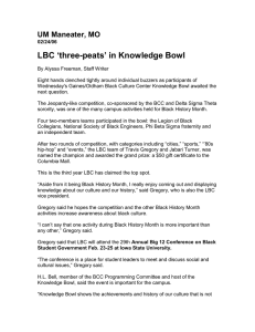 LBC ‘three-peats’ in Knowledge Bowl UM Maneater, MO