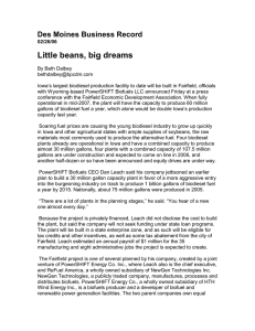 Little beans, big dreams Des Moines Business Record